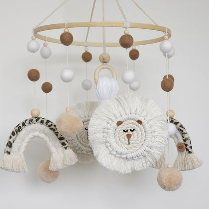 Macrame Animal Nursery Cot Mobile