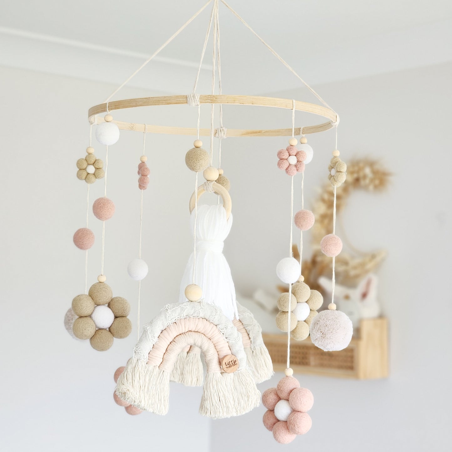 Daisy + Rainbow Nursery Cot Mobile