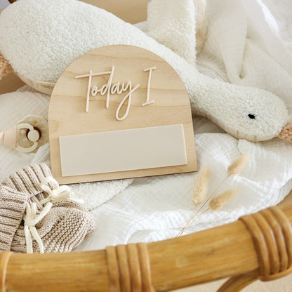 Boho Baby | "Today I" Reusable Wooden Milestone Arch