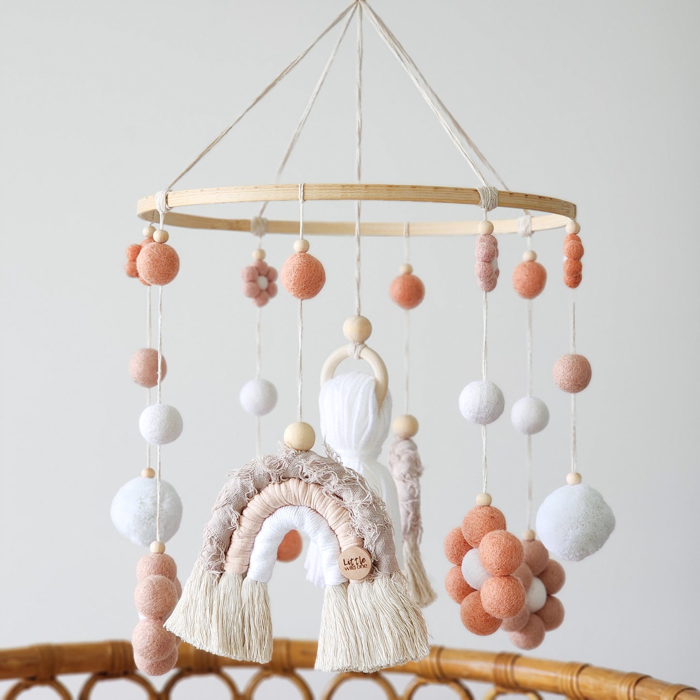 Daisy + Rainbow Nursery Cot Mobile