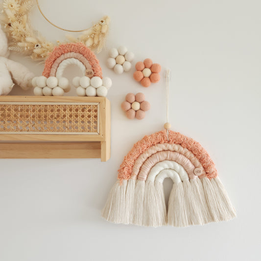 Macrame Rainbow | Peaches N Creme ~ Big, Mini + Petite