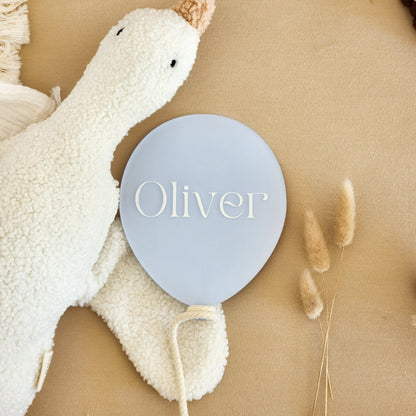 Balloon Birth Announcement Plaque ~ Hand-Painted Acrylic Baby Name Sign