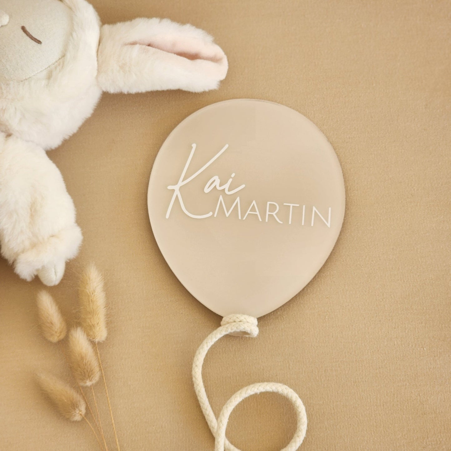 Balloon Birth Announcement Plaque ~ Hand-Painted Acrylic Baby Name Sign
