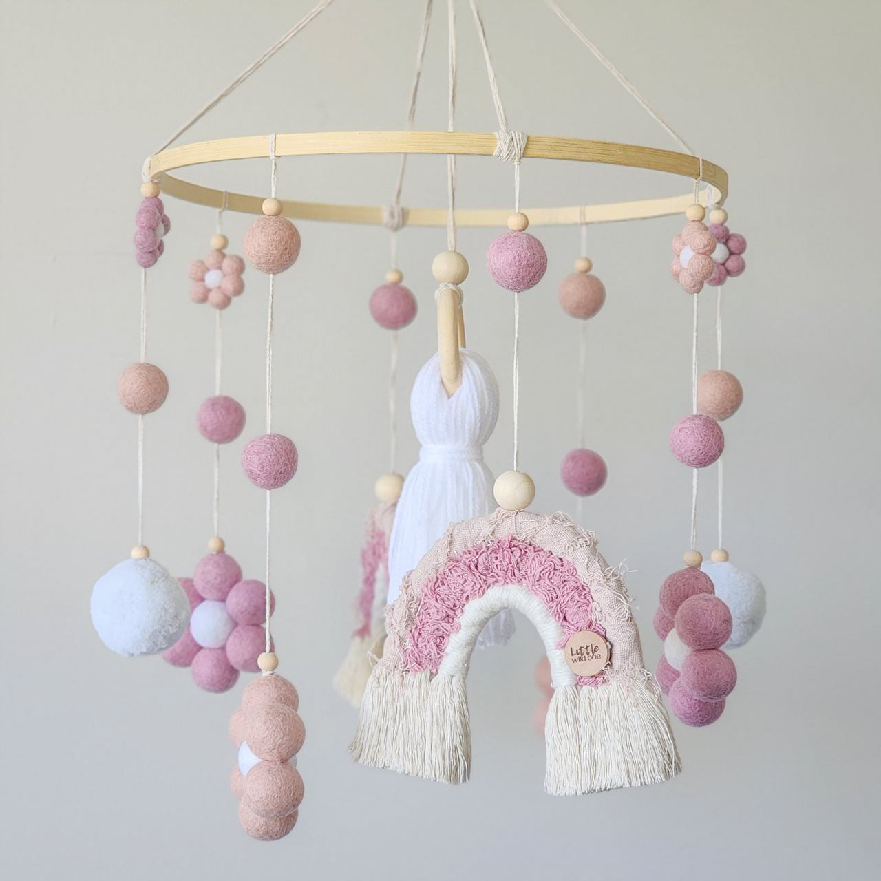 Daisy + Rainbow Nursery Cot Mobile