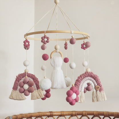 Daisy + Rainbow Nursery Cot Mobile