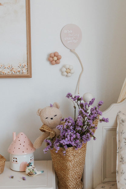 Pom-Pom Felt Daisies