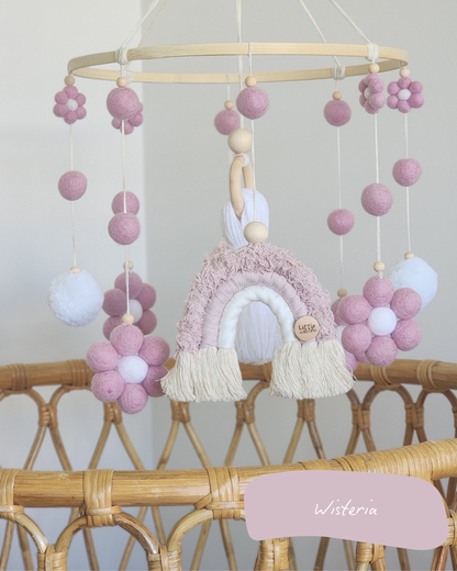 Daisy + Rainbow Nursery Cot Mobile