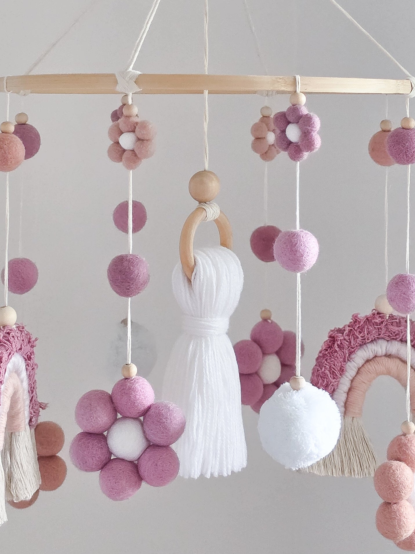 Daisy + Rainbow Nursery Cot Mobile