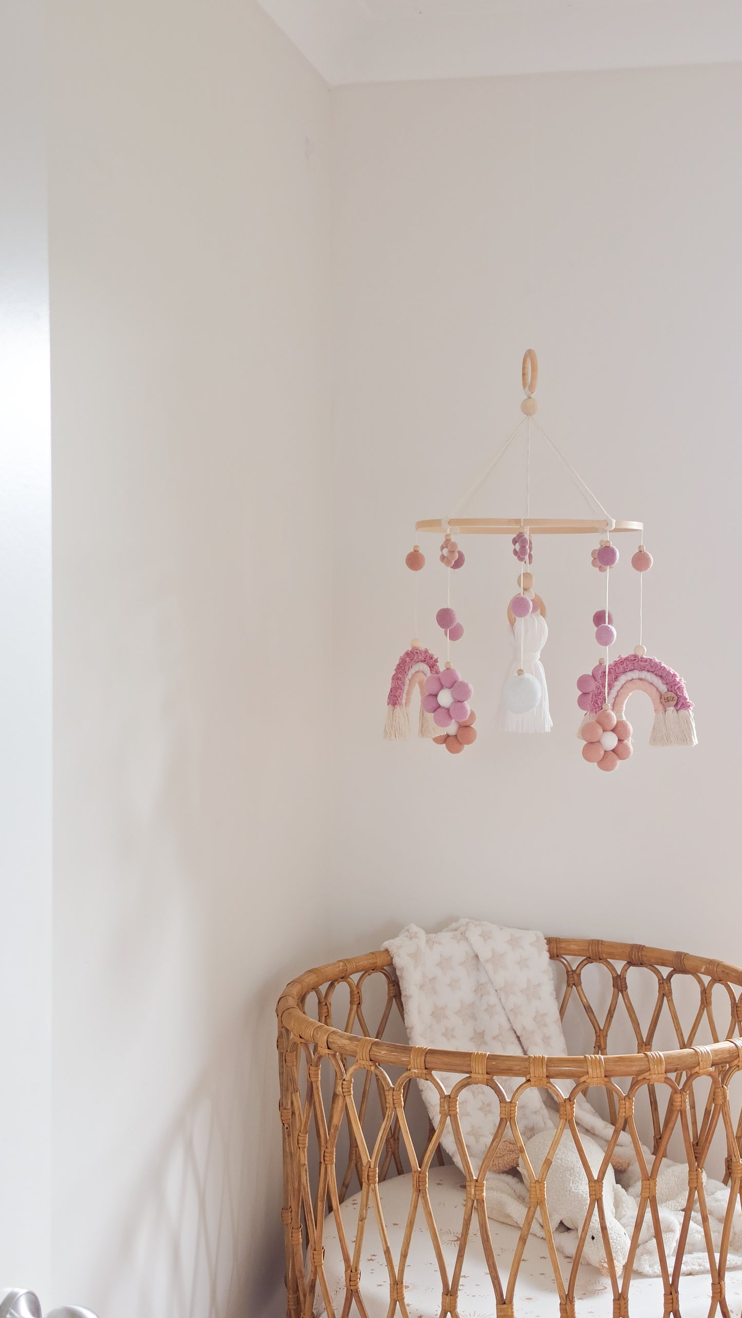 Daisy + Rainbow Nursery Cot Mobile