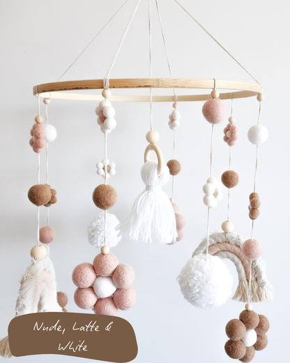 Daisy + Rainbow Nursery Cot Mobile