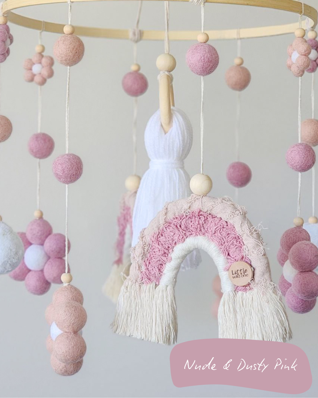 Daisy + Rainbow Nursery Cot Mobile
