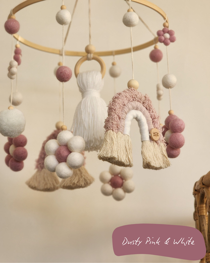 Daisy + Rainbow Nursery Cot Mobile