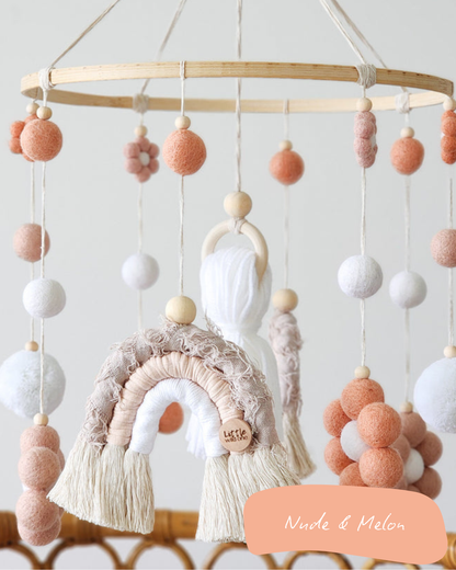 Daisy + Rainbow Nursery Cot Mobile