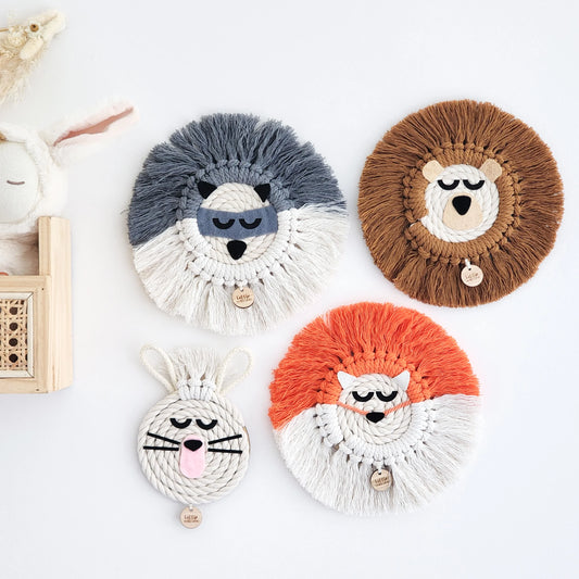 The 'Woodland Collection' Macrame Animal set | 4 X Mini
