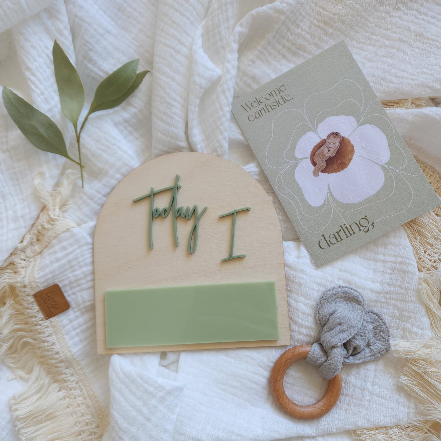 Boho Baby | "Today I" Reusable Wooden Milestone Arch