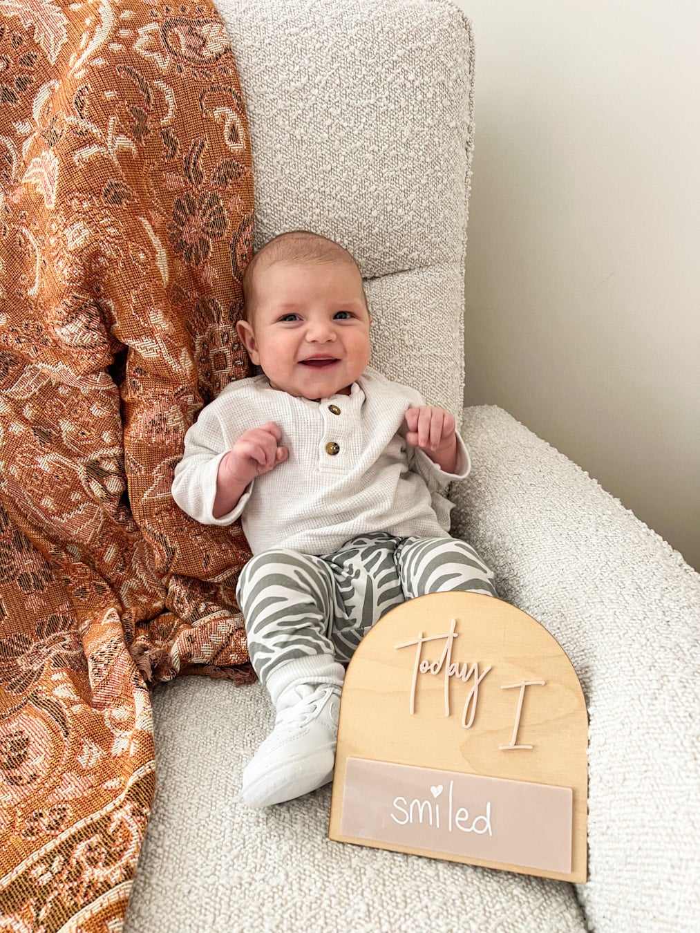 Boho Baby | "Today I" Reusable Wooden Milestone Arch