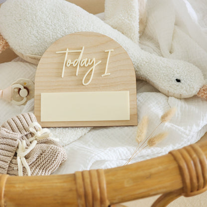 Boho Baby | "Today I" Reusable Wooden Milestone Arch