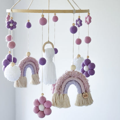 Daisy + Rainbow Nursery Cot Mobile