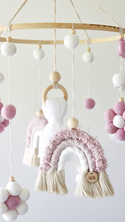 Daisy + Rainbow Nursery Cot Mobile