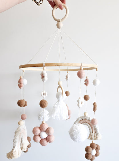 Daisy + Rainbow Nursery Cot Mobile