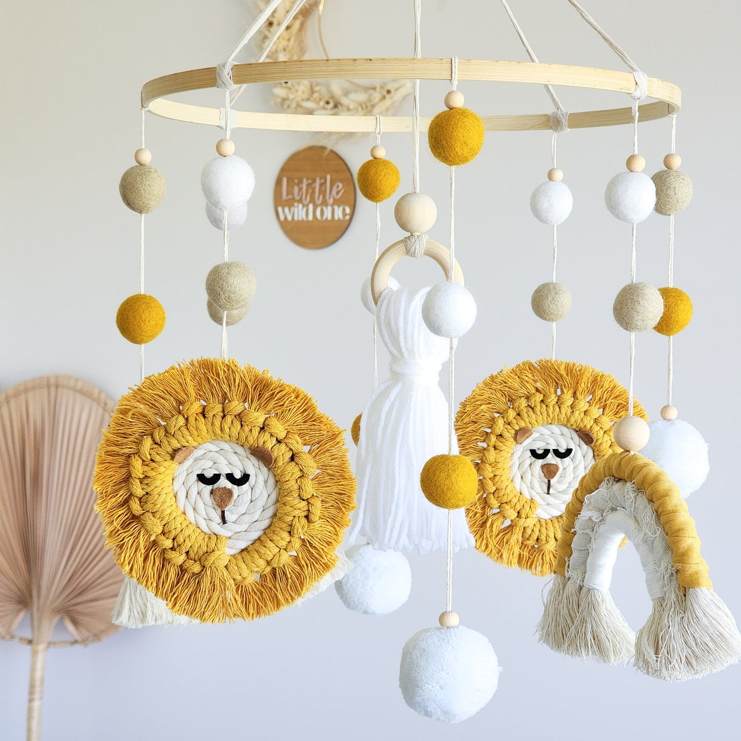Macrame Animal Nursery Cot Mobile