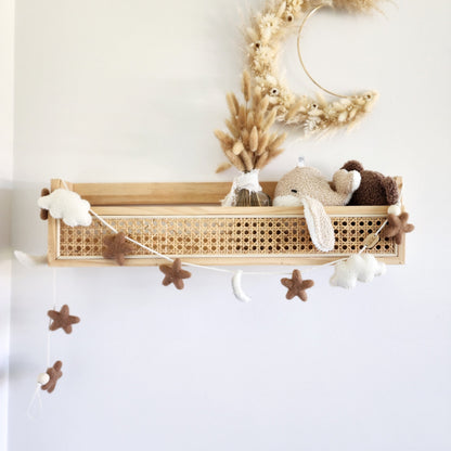 Celestial Bunting ~ Felt stars, moon + clouds garland