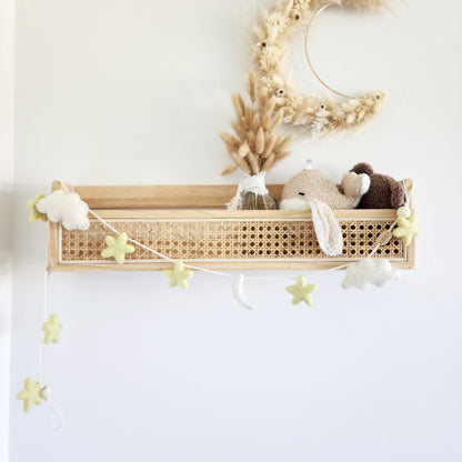 Celestial Bunting ~ Felt stars, moon + clouds garland