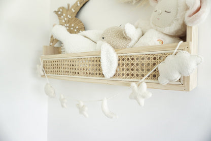 Celestial Bunting ~ Felt stars, moon + clouds garland