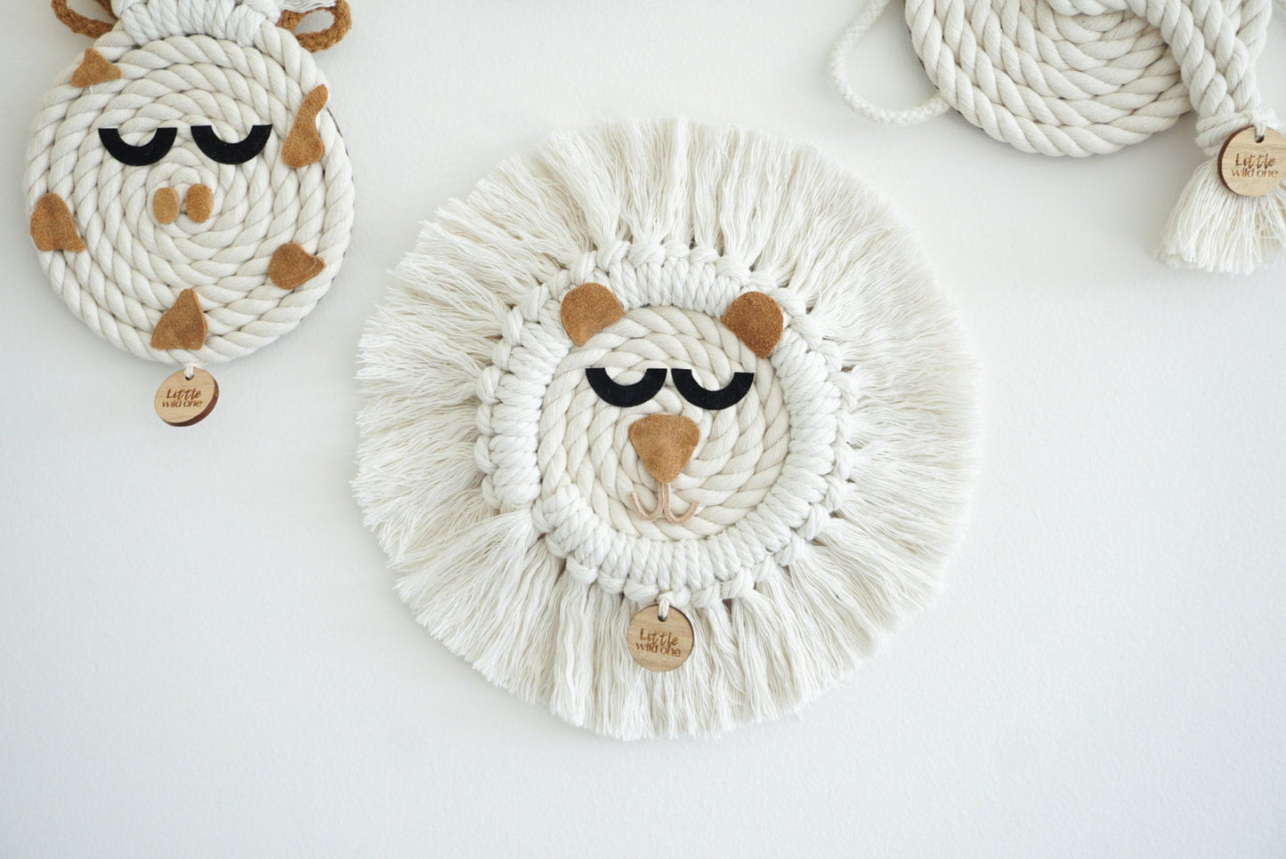Macrame Lion | Mini ~ Boho Animal Wall Hanging