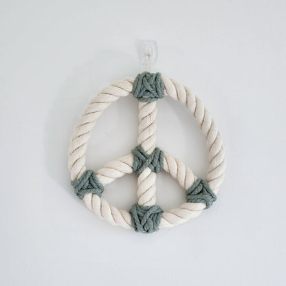 Boho Peace Sign ~ Rope Wall Decor