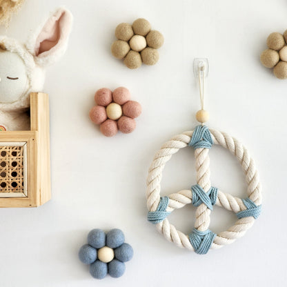 Boho Peace Sign ~ Rope Wall Decor
