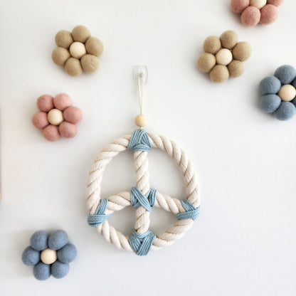 Boho Peace Sign ~ Rope Wall Decor